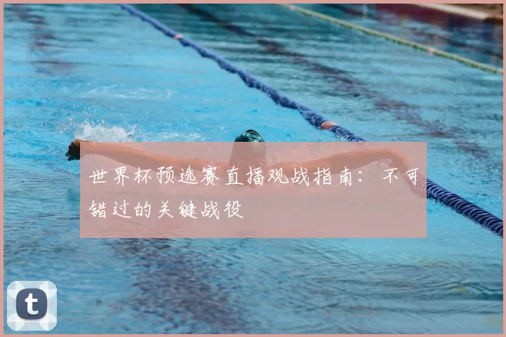 世界杯预选赛直播观战指南：不可错过的关键战役